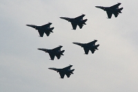 В 100 километрах от Украины пролетела группа истребителей Су-27