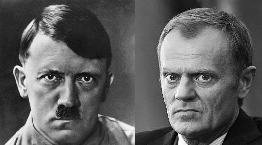 Адольф Гитлер и Дональд Туск